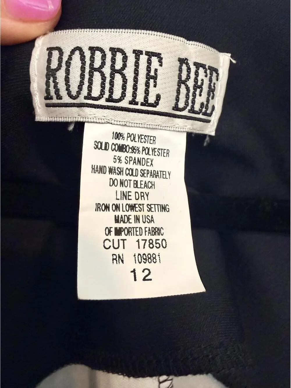 ROBBIE BEE Women's 12 Black White Lace Fit Flare Dress USA - Picture 3 of 12